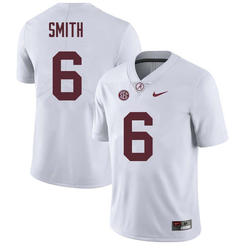 Alabama Crimson Tide Men's Devonta Smith #6 White NCAA Nike Authentic Stitched College Football Jersey UV16O35ZB